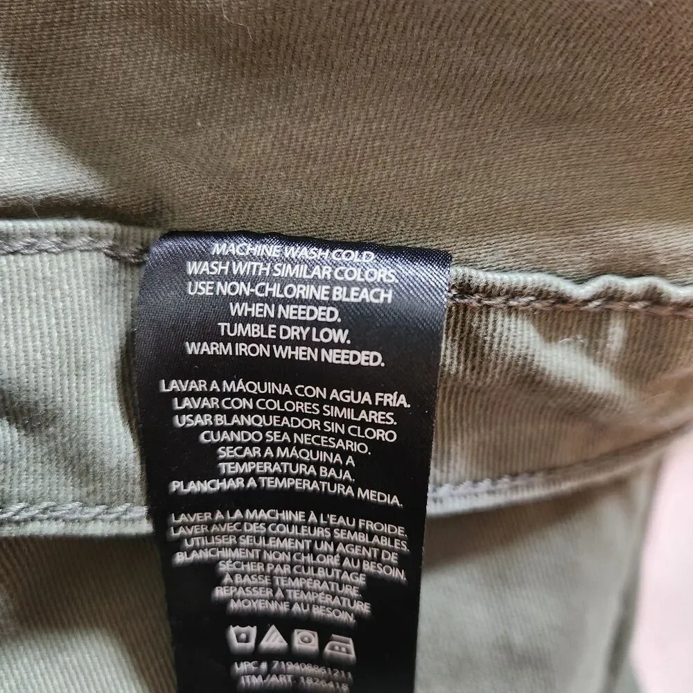 Banana Republic Chino Pants Women 10 Green Mid Rise Slim Straight